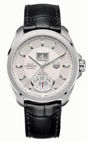 TAG Heuer Grand Carrera Calibre 8 RS Grande Date GMT Stainless Steel / Silver / Alligator WAV5112.FC6225