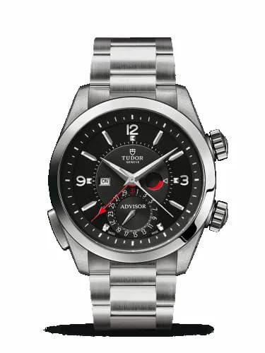 Tudor Heritage Advisor Stainless Steel / TItanium / Black / Bracelet 79620TN-0005