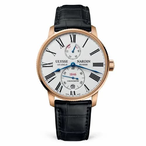 Ulysse Nardin Marine Torpilleur Rose Gold / White / Alligator 1182-310/40 — фото часов Ulysse Nardin Marine Torpilleur Rose Gold / White / Alligator 1182-310/40 — фото часов