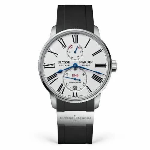 Ulysse Nardin Marine Torpilleur Stainless Steel / White / Rubber 1183-310-3/40 — фото часов Ulysse Nardin Marine Torpilleur Stainless Steel / White / Rubber 1183-310-3/40 — фото часов