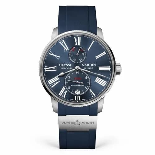 Ulysse Nardin Marine Torpilleur Stainless Steel / Blue / Rubber 1183-310-3/43
