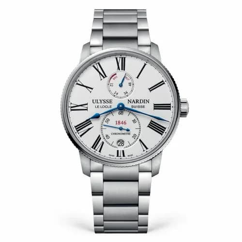 Ulysse Nardin Marine Torpilleur Stainless Steel / White / Bracelet 1183-310-7M/40