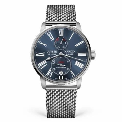 Ulysse Nardin Marine Torpilleur Stainless Steel / Blue / Mesh 1183-310-7MIL/43