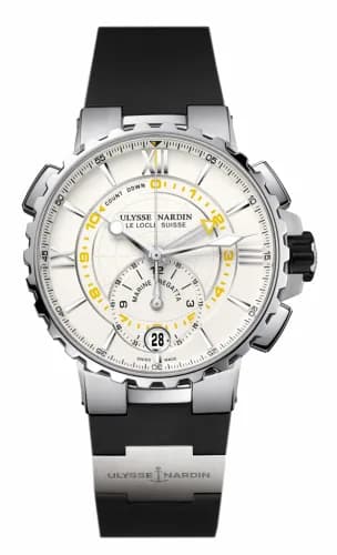 Ulysse Nardin Marine Regatta Stainless Steel / Silver / Rubber 1553-155-3/40