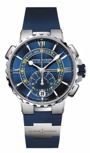 Ulysse Nardin Marine Regatta Stainless Steel / Blue / Rubber 1553-155-3/43
