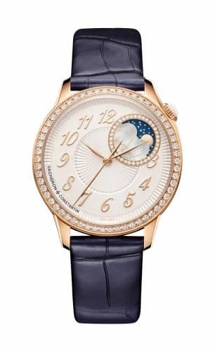 Vacheron Constantin Égérie Moonphase 37 Pink Gold - Diamond / Silver 8005F/000R-B498