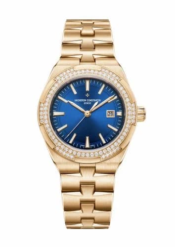 Vacheron Constantin Overseas Automatic 35 Pink Gold - Diamond / Blue / Bracelet 4605V/200R-B978
