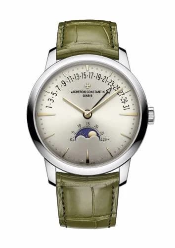 Vacheron Constantin Patrimony Moon Phase and Retrograde Date White Gold / Silver 4010U/000G-H070