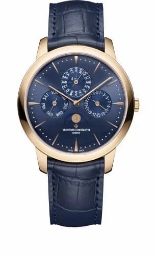 Vacheron Constantin Patrimony Perpetual Calendar Pink Gold / Blue 43175/000R-B519