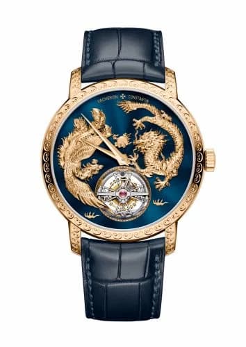 Vacheron Constantin Traditionnelle Tourbillon Phoenix and the Dragon Pink Gold / Blue 6040T/000R-B960