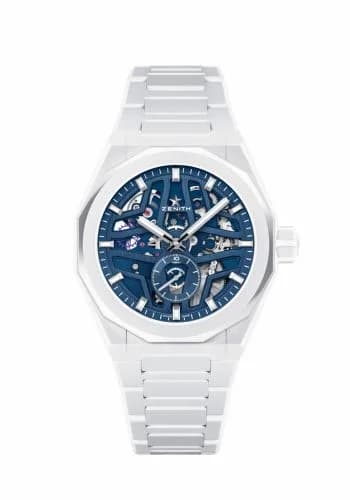 Zenith Defy Skyline Skeleton White Ceramic / Blue 49.9301.3620/79.I001