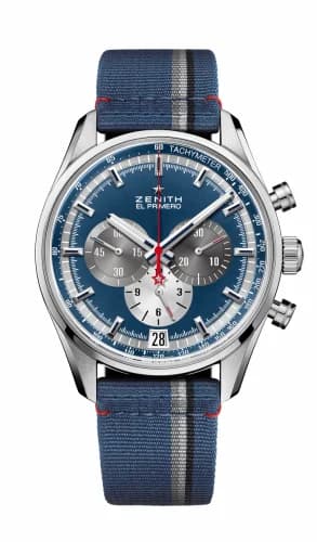 Zenith El Primero Chronomaster 42 Stainless Steel / Blue / Fabric 03.2040.400/53.C802
