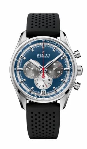 Zenith El Primero Chronomaster 42 Stainless Steel / Blue / Rubber 03.2040.400/53.R576