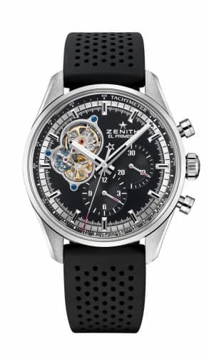 Zenith El Primero Chronomaster Open Stainless Steel / Black / Rubber 03.2040.4061/21.R576