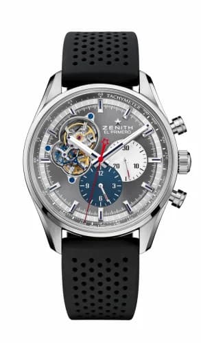 Zenith El Primero Chronomaster Open Stainless Steel / Grey 1969 / Rubber 03.2040.4061/23.R576