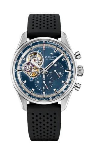 Zenith El Primero Chronomaster Open Stainless Steel / Blue / Rubber 03.20416.4061/51.R576