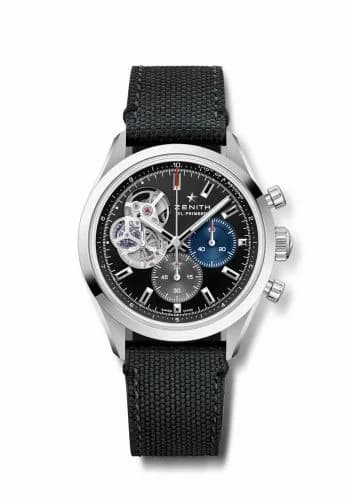 Zenith Chronomaster Open Stainless Steel / Black / Rubber 03.3300.3604/21.C822