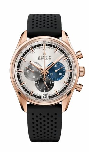Zenith El Primero Chronomaster 42 Rose Gold / Silver / Rubber 18.2043.400/69.R576