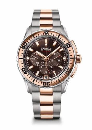 Zenith El Primero Stratos Flyback Two Tone Bracelet 51.2061.405/75.M2060