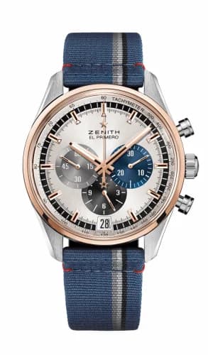 Zenith El Primero Chronomaster 42 Stainless Steel / Rose Gold / Silver / Fabric 51.2080.400/69.C802