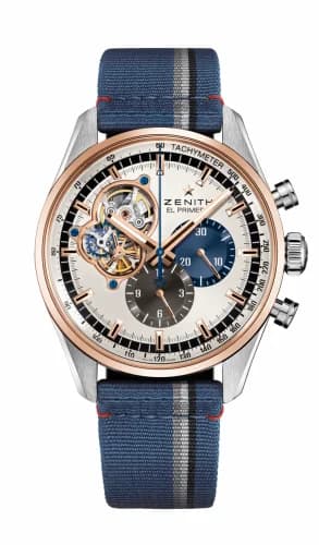 Zenith El Primero Chronomaster Open Stainless Steel / Rose Gold / Silver 1969 / Fabric 51.2080.4061/69.C802