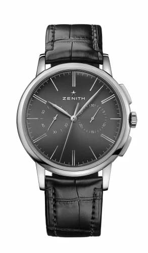 Zenith Elite Chronograph Classic Stainless Steel / Black / Alligator 03.2270.4069/26.C493