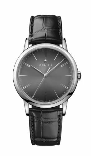 Zenith Elite Classic Stainless Steel / Black / Alligator 03.2290.679/26.C493