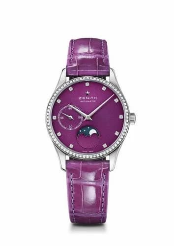 Zenith Elite Ultra Thin Lady Moonphase Purple / Diamond 16.2310.692/92.C750