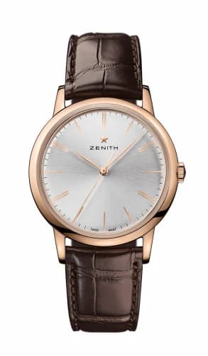 Zenith Elite Classic Rose Gold / Silver / Alligator 18.2290.679/01.C498