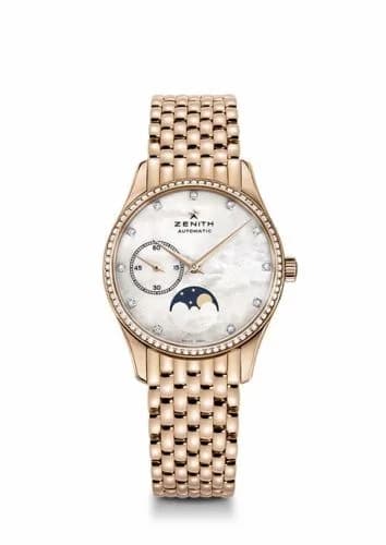 Zenith Elite Ultra Thin Lady Moonphase Rose Gold / MOP / Diamond / Bracelet 22.2310.692/81.M2310
